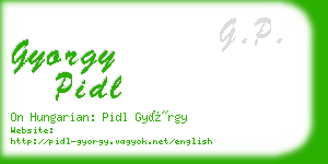 gyorgy pidl business card